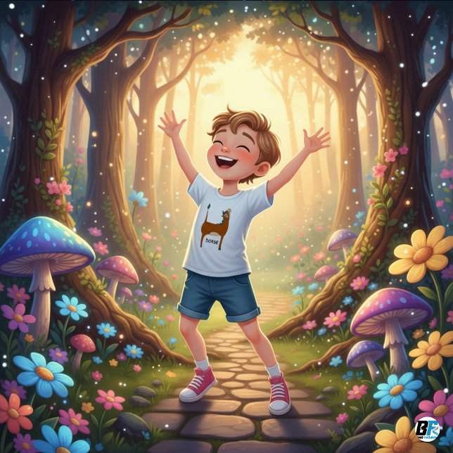 T-shirt Pour Bébé Alphabet des Animaux H pour Cheval (Créateur téléchargé)