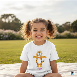 T-shirt Pour Bébé Alphabet des Animaux T pour Tigre
