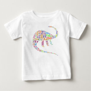 T-shirt Pour Bébé alphabet Dino