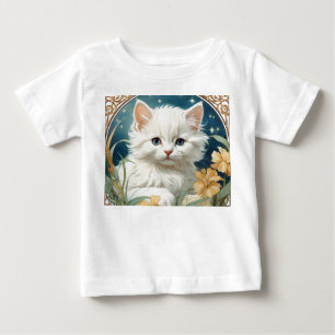 T-shirt Pour Bébé Alphonse Mucha Art Nouveau Kitten