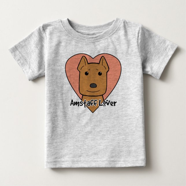 T-shirt Pour Bébé Amant d'Amstaff (Devant)