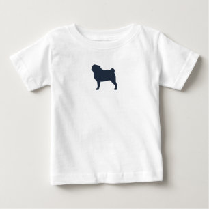 T-shirt Pour Bébé Amant frais de carlin de la silhouette   de chien