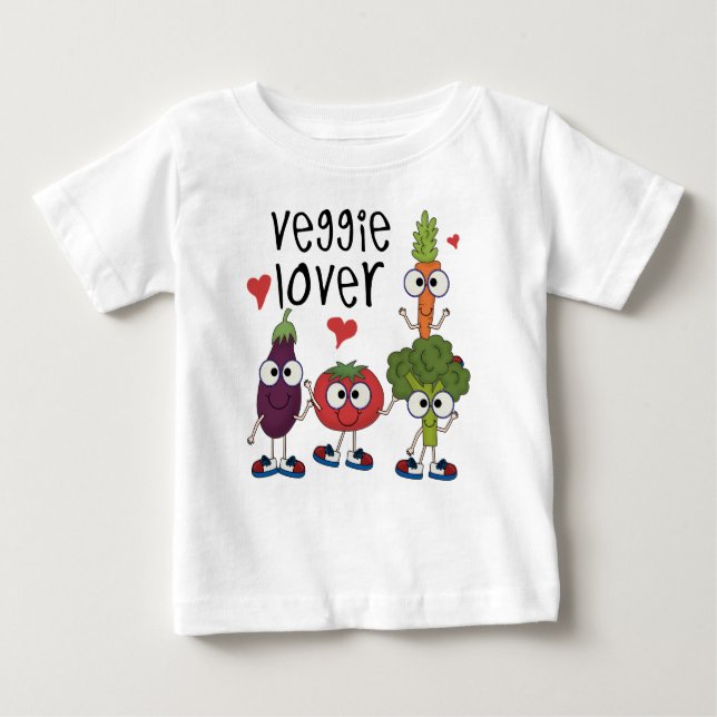 T-shirt Pour Bébé Amant végétarien (Devant)