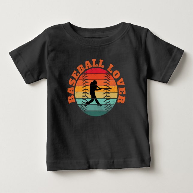 T-shirt Pour Bébé Amateur de baseball (Devant)