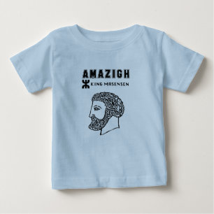 T-shirt Pour Bébé amazigh king Massinissa Kabyle algerie Maroc