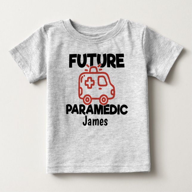 T-shirt Pour Bébé Ambulance personnalisée paramétrique future (Devant)