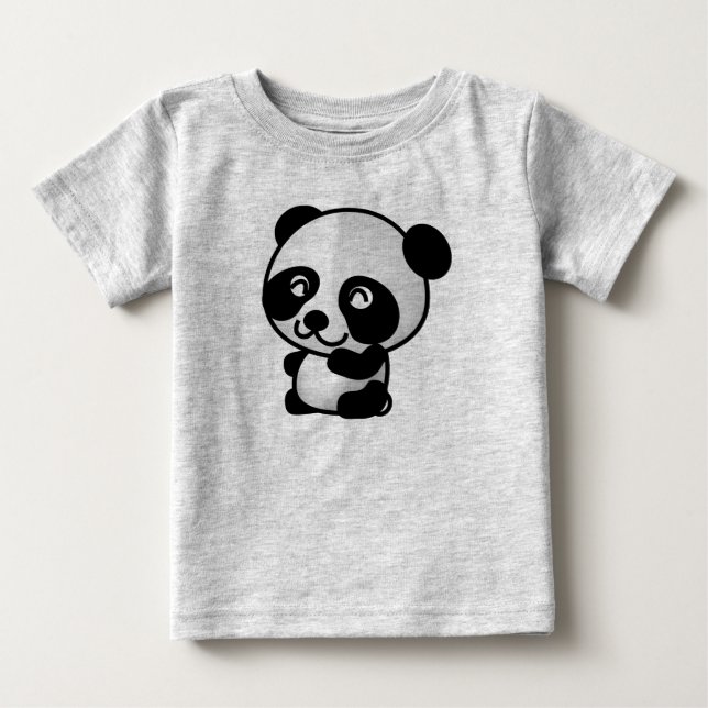 T-shirt Pour Bébé Amende mignonne Jersey de panda de bébé (Devant)
