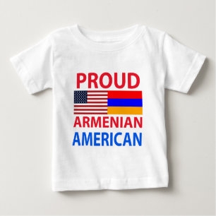 T-shirt Pour Bébé Américain arménien fier