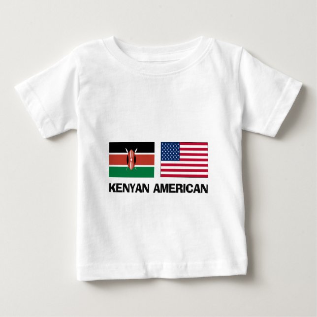 T-shirt Pour Bébé Américain kenyan (Devant)