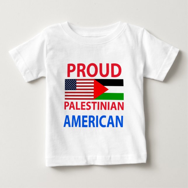 T-shirt Pour Bébé Américain palestinien fier (Devant)