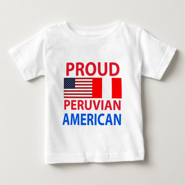 T-shirt Pour Bébé Américain péruvien fier (Devant)