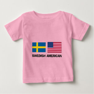 T-shirt Pour Bébé Américain suédois