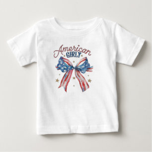 T-shirt Pour Bébé Américaine Féminine