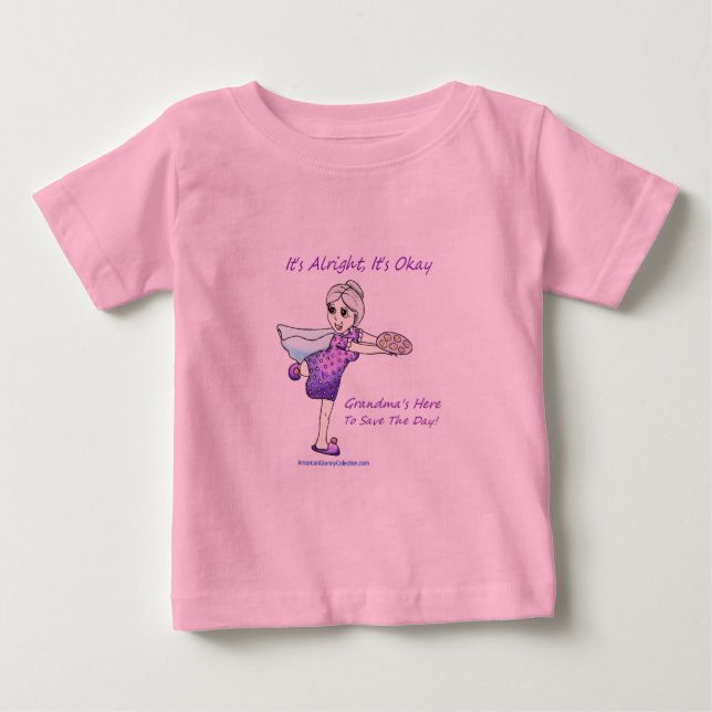 T-shirt Pour Bébé American Granny Super Grandma Baby Tutu Bodysuit (Devant)