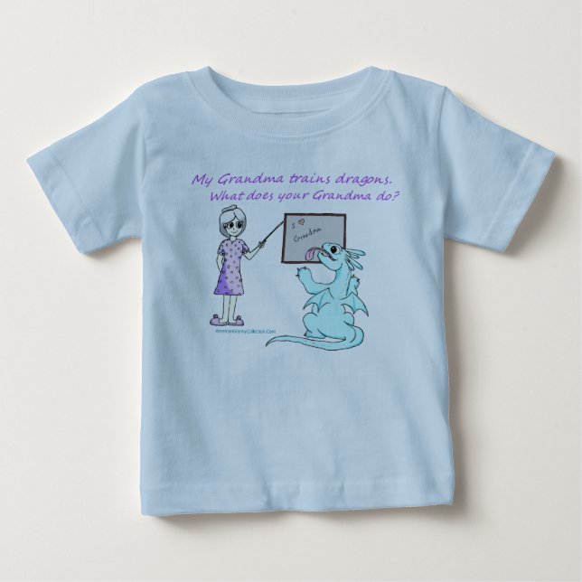 T-shirt Pour Bébé American Granny Training Dragons Romper (Devant)