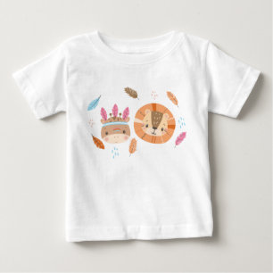T-shirt Pour Bébé Amérindiens tribaux des forêts modèle sans couture