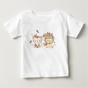 T-shirt Pour Bébé Amérindiens tribaux des forêts modèle sans couture