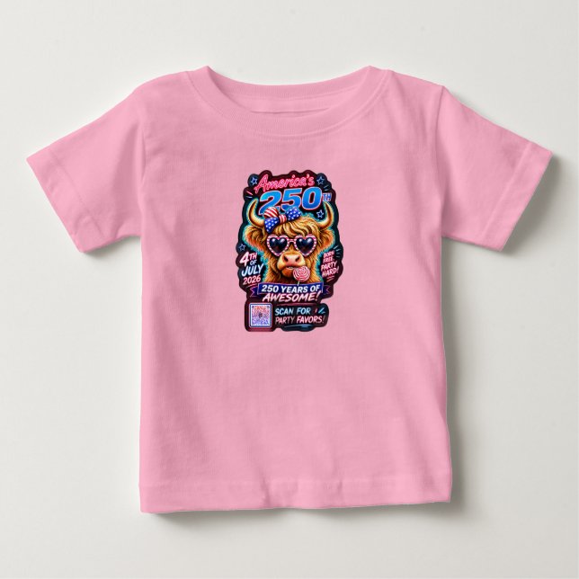 T-shirt Pour Bébé Amérique 250 (Devant)