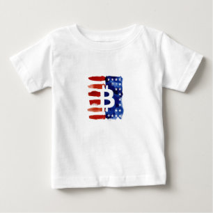 T-shirt Pour Bébé Amérique Bitcoin (Peinture No. 8)