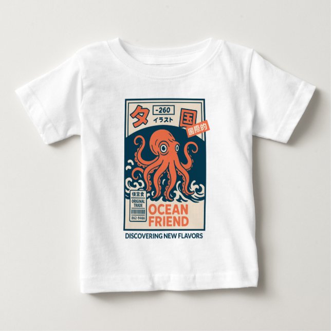 T-shirt Pour Bébé Ami de l'océan (Devant)