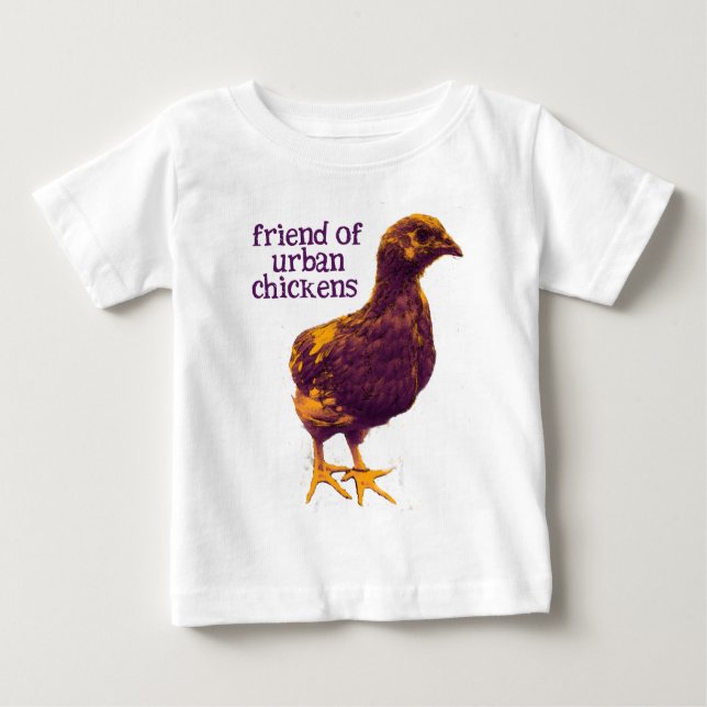 T-shirt Pour Bébé Ami des poulets urbains (Devant)