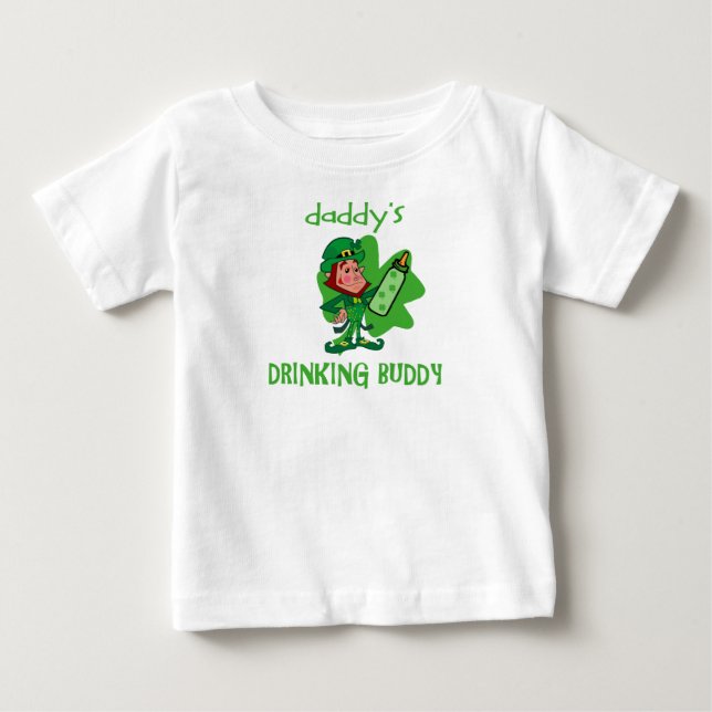 T-shirt Pour Bébé Ami potable du St Pat du papa (Devant)
