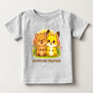 T-shirt Pour Bébé Amis Animaux de la Forêt Adorables Kawaii