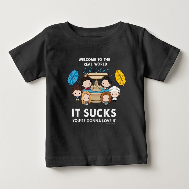 T-shirt Pour Bébé AMIS™ | Bienvenue dans le monde réel Chibi (Devant)