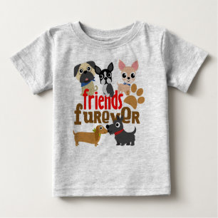 T-shirt Pour Bébé Amis Chiens Furever Chiens Chiens Chiens Chiens Ch