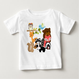T-shirt Pour Bébé Amis de forêt