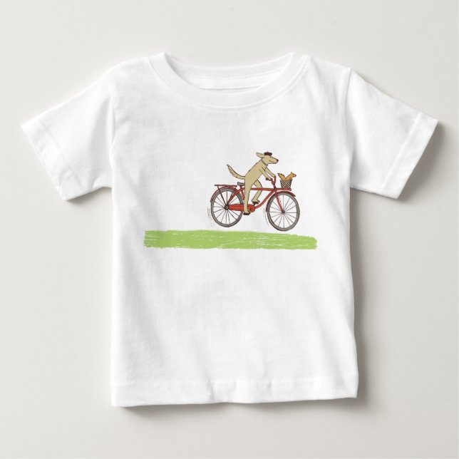 T-shirt Pour Bébé Amis de recyclage mignons d'animal de chien et (Devant)