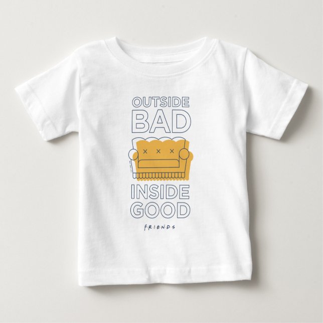 T-shirt Pour Bébé AMIS™ | Dehors Mauvais, Inside Good (Devant)