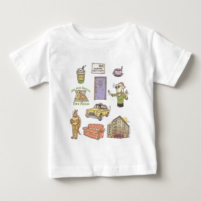 T-shirt Pour Bébé AMIS™ | Icônes de dessin graphique 1 (Devant)