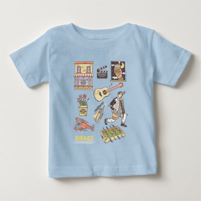 T-shirt Pour Bébé AMIS™ | Icônes de dessin graphique 4 (Devant)