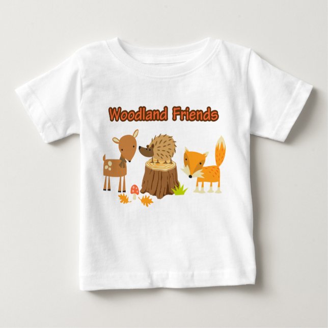 T-shirt Pour Bébé Amis Woodland (Devant)