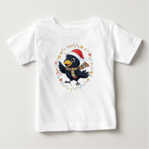 T-shirt Pour Bébé AMITA   Corbeau joyeux - Lumières de vacances