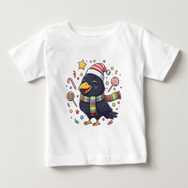 T-shirt Pour Bébé AMITA | Happy Crow - Candy Fun (Devant)