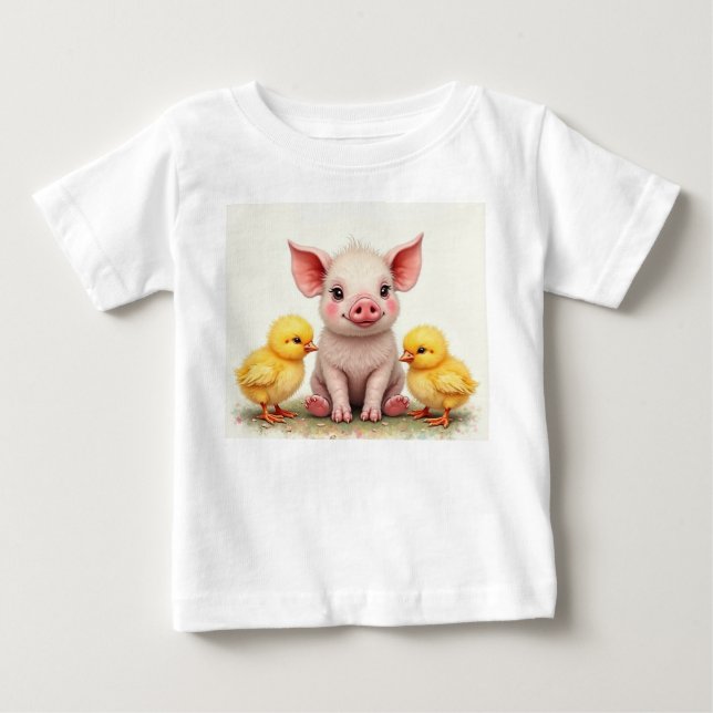 T-shirt Pour Bébé  amitiés amusantes  (Devant)