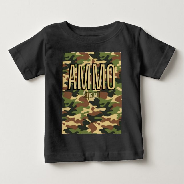 T-shirt Pour Bébé AMMO - Vêtements de l'armée classique (Devant)