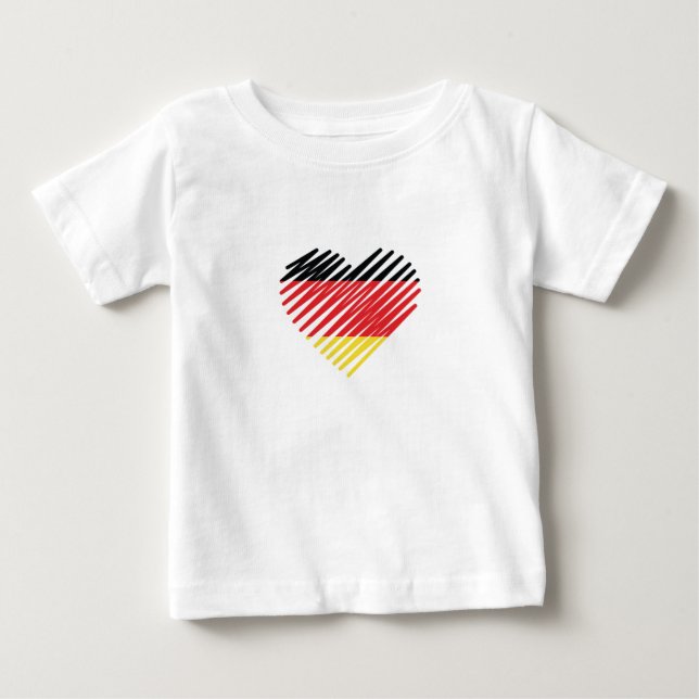 T-shirt Pour Bébé Amour Allemagne Fierté (Devant)