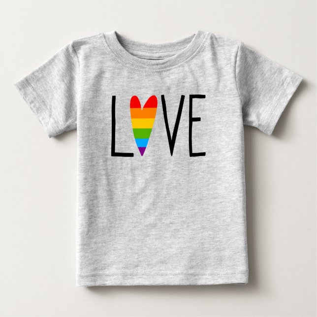 T-shirt Pour Bébé Amour arc-en-ciel (Devant)