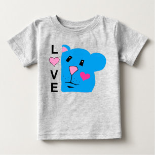 T-shirt Pour Bébé Amour avec mignon Chipmunk Toddler Tee