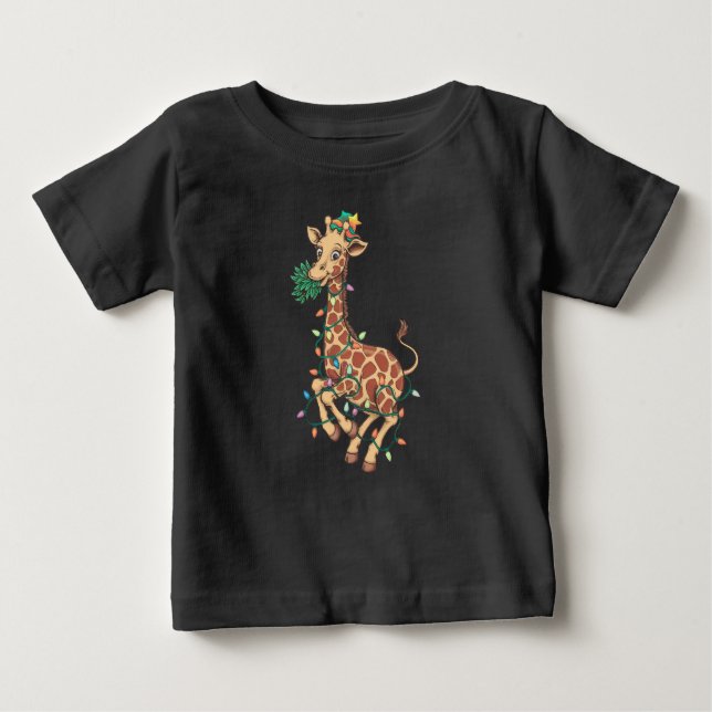 T-shirt Pour Bébé Amour cadeau de Noël amusant arbre de Noël (Devant)
