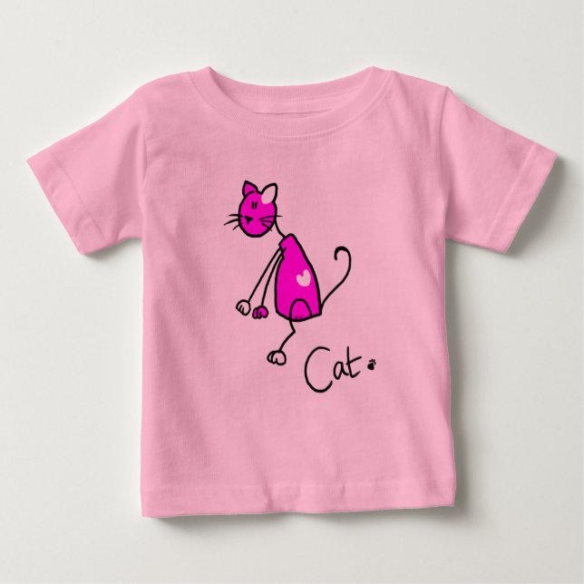 T-shirt Pour Bébé Amour de chat (Devant)