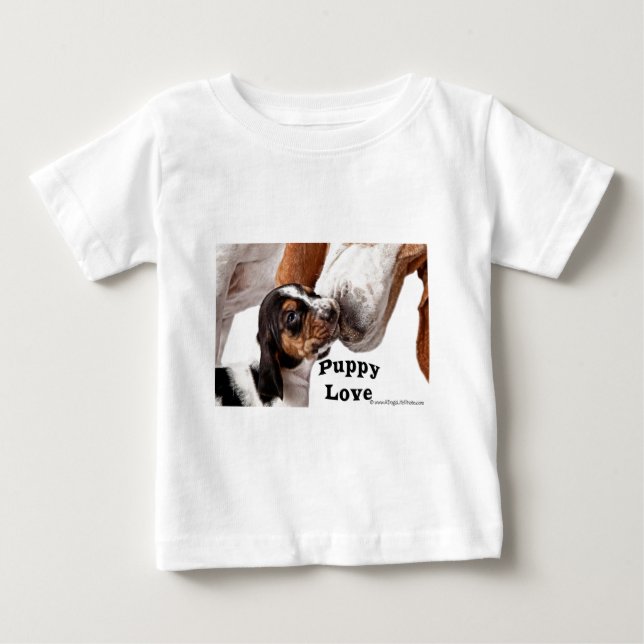T-shirt Pour Bébé amour de chiot (Devant)