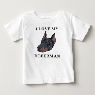 T-shirt Pour Bébé Amour de dobermann