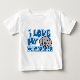 T-shirt Pour Bébé Amour de Kawaii I mon Weimaraner
