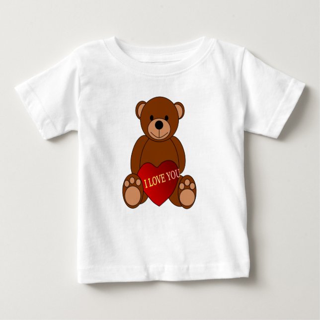 T-shirt Pour Bébé Amour de nounours (Devant)
