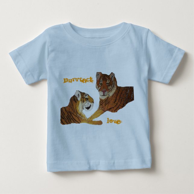 T-shirt Pour Bébé Amour de Purrfect de tigres (Devant)