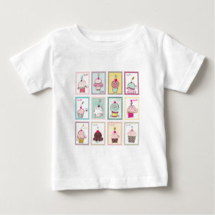 T-shirt Pour Bébé Amour doux de casse-croûte de desserts de collage